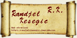 Ranđel Kesegić vizit kartica